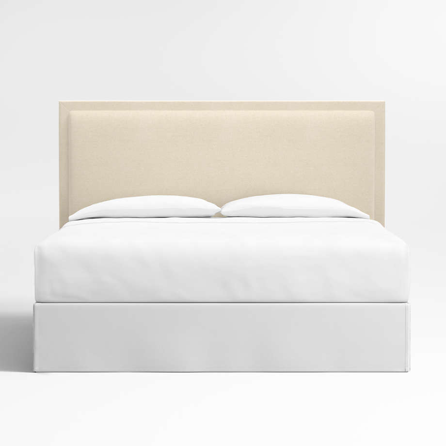Meraux 56" Boucle Weave Ivory Upholstered King Headboard + Reviews Crate & Barrel
