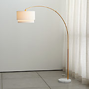 Fleming Antique Brass Floor Lamp