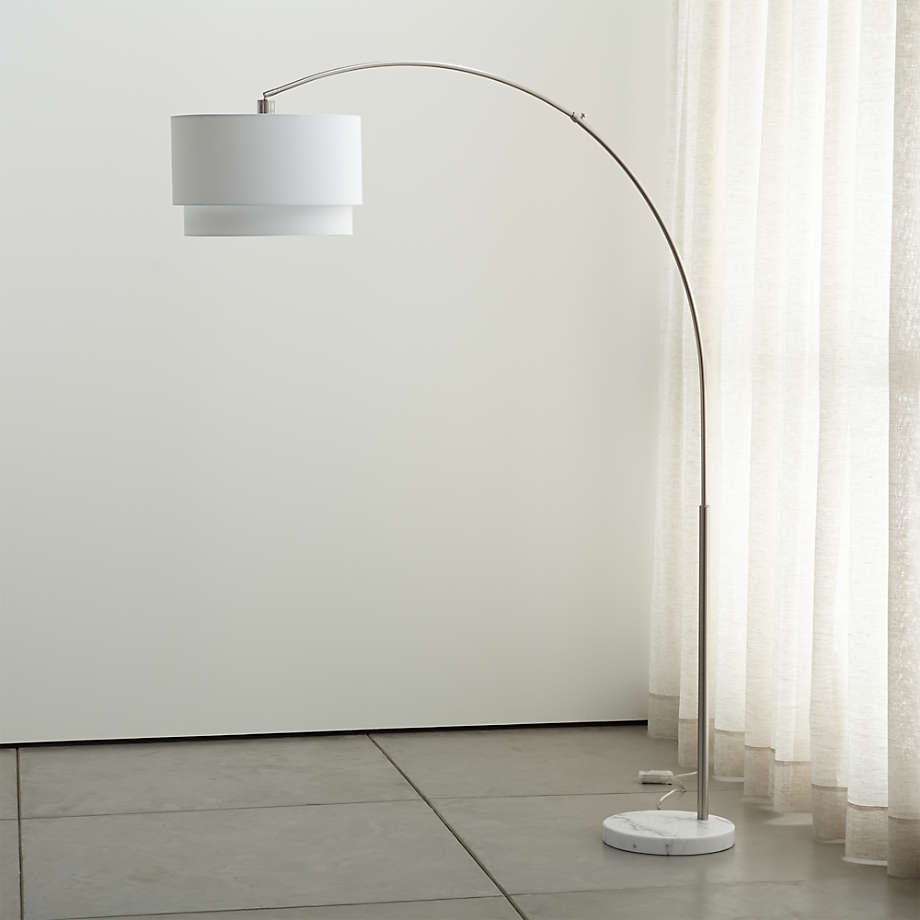 Crate and barrel store arc floor lamp