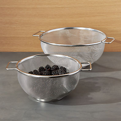 View Stainless Steel Mesh Colanders, Set of 2 details