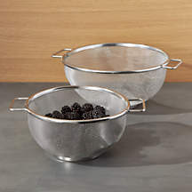 Set of 2 Mesh Colanders + Reviews | Crate & Barrel