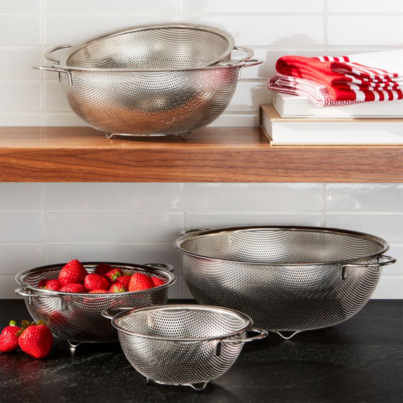 5-Piece Mesh Colander Set + Reviews | Crate & Barrel