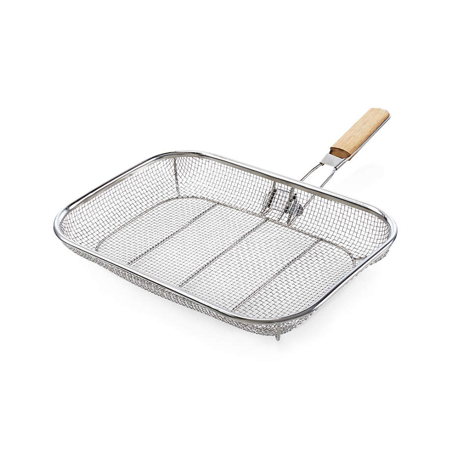 Lodge 12 Dual-Handled Grill Basket + Reviews, Crate & Barrel Canada