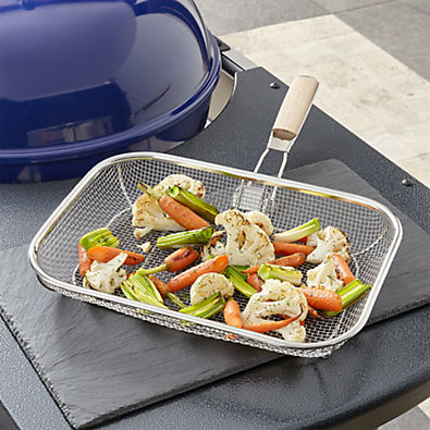 View Mesh Grill Basket with Wood Handle details