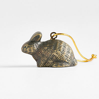 View Metal Bunny Christmas Tree Ornament details