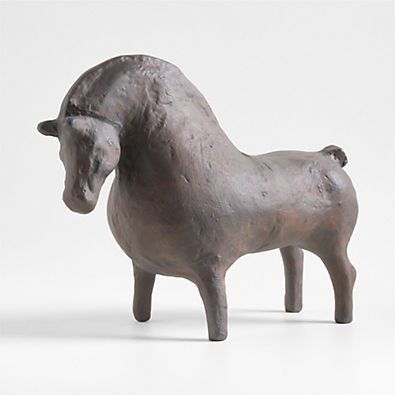 View Oversized Metal Horse Decorative Sculpture 14" details
