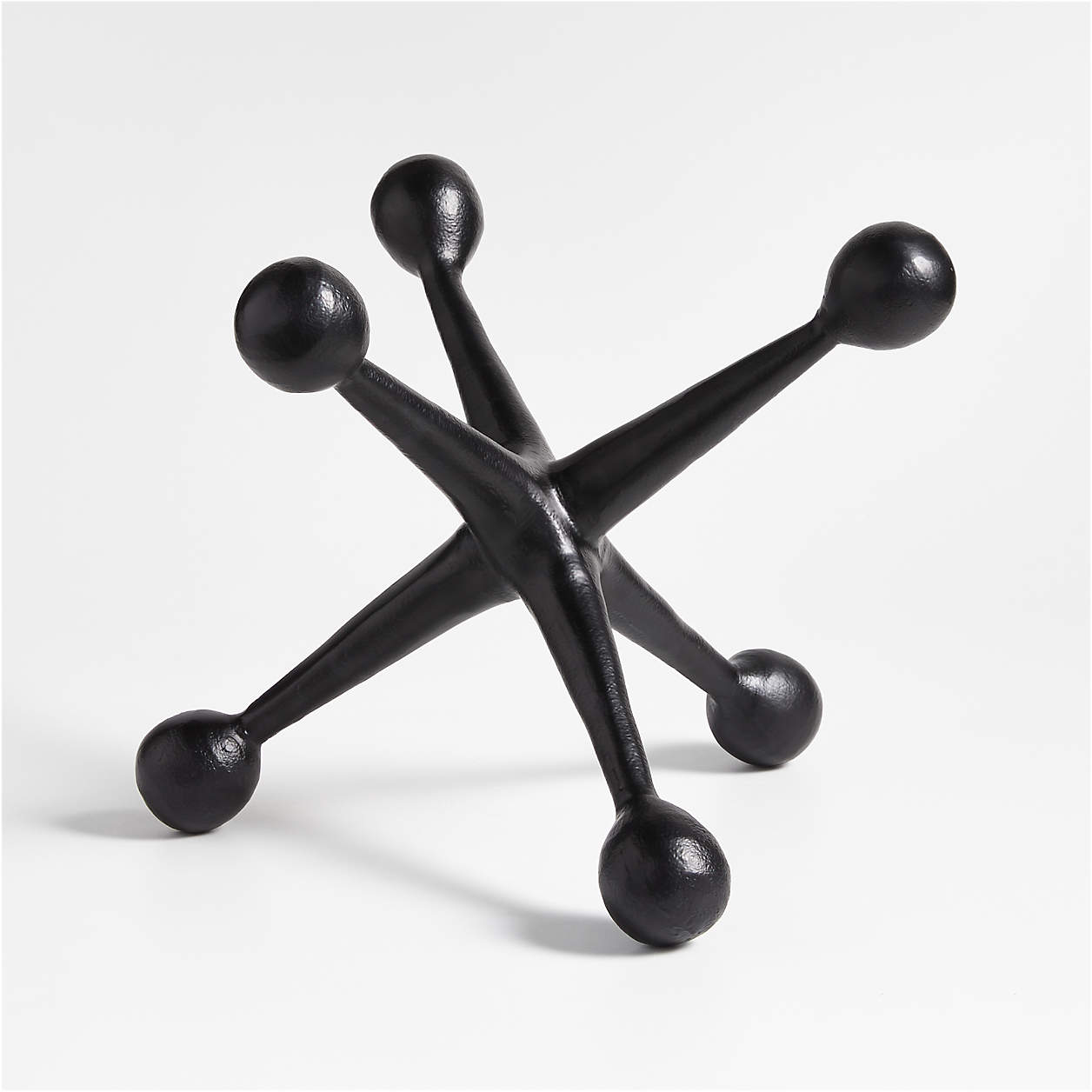 Black Metal Jack Sculpture 16" + Reviews Crate & Barrel