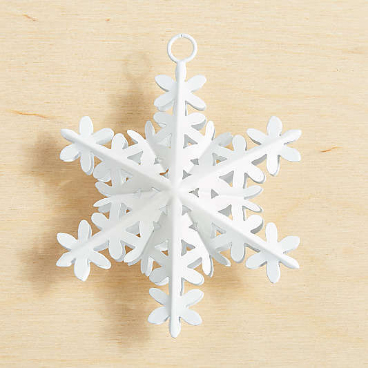 Metal White Snowflake Ornament