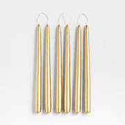 Metallic Gold 12" Dipped Taper Candle, Set of 6