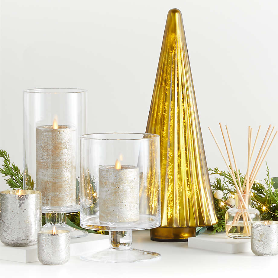 Balsam & Cedar Luxe Sanded Mercury Glass Illume Candle