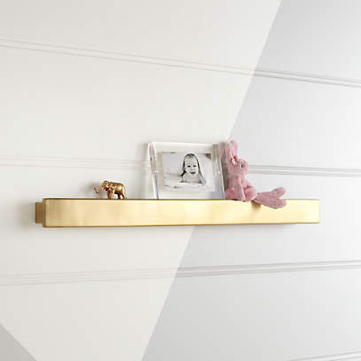 Metallic Gold Wall Shelf Reviews Crate Kids - Wall Shelves White And Gold