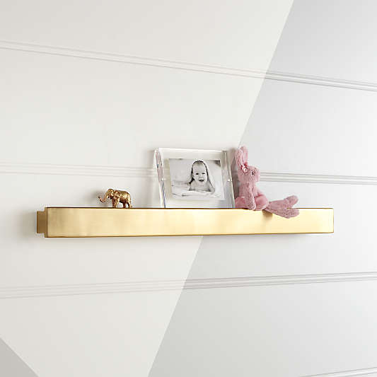 Metallic Gold Wall Shelf