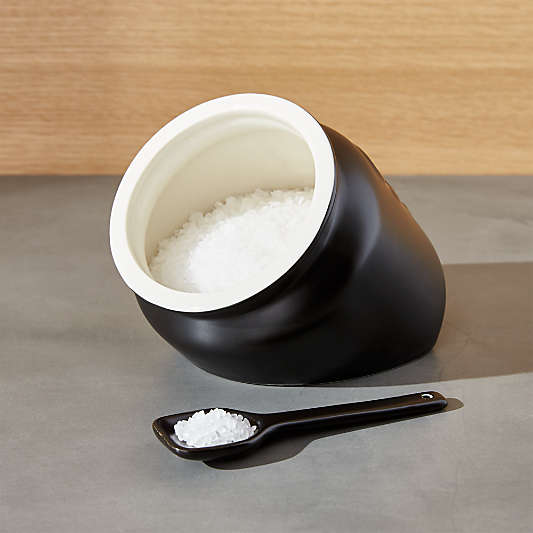 Metro Black Salt Caddy Cellar