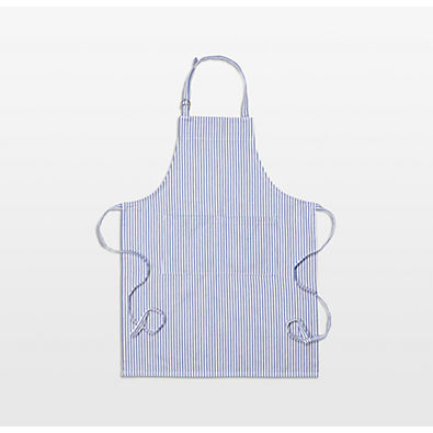 View Metro Stripe Blue Cotton Apron details