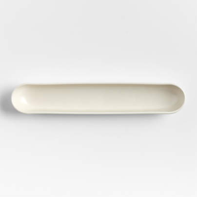 Mezze Ceramic Tapas Long Olive Dish
