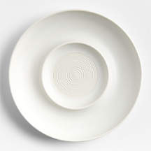 Mezze Ceramic Tapas Oil and Garlic Dipping Platter + Reviews | Crate & Barrel