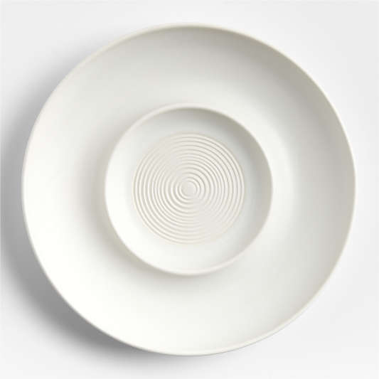 Mezze Ceramic Tapas Oil and Garlic Dipping Platter