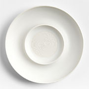 White Ruffle 12" Earthenware Pedestal Bowl