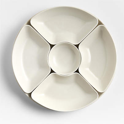 Mezze Ceramic Tapas Serving Round Modular Platter