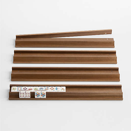 Bam Bird Boutique Walnut Wood Mahjong Racks