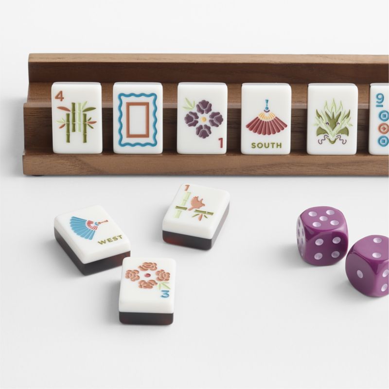 Bam Bird Boutique Tortoise Mahjong Tiles with Lucite Box - image 4 of 6