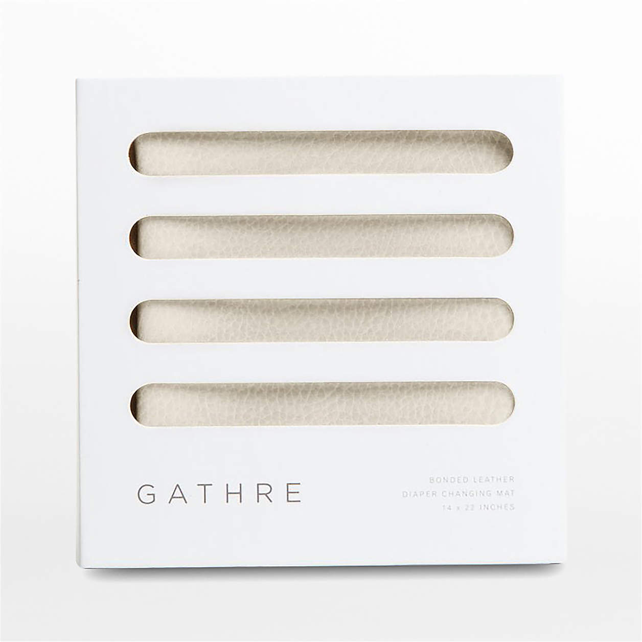 Gathre Micro+ Ivory Bonded Leather Baby Changing Pad/Playmat/Playmat Crate & Kids