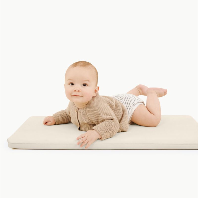 Gathre Padded Micro+ Ivory Vegan Leather Baby Changing Pad/Playmat ...