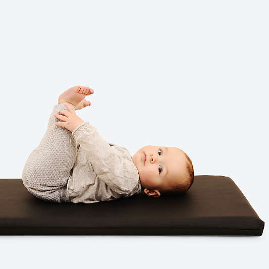 Gathre Padded Micro+ Raven Black Vegan Leather Baby Changing Pad