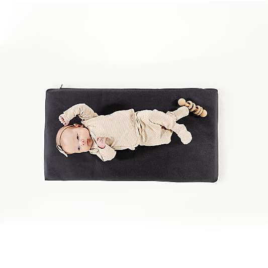 Gathre Padded Micro+ Raven Black Vegan Leather Baby Changing Pad