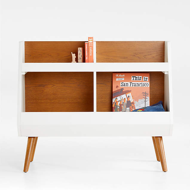District Kids Bookcase Warm White Wood Front Panel + Reviews Crate