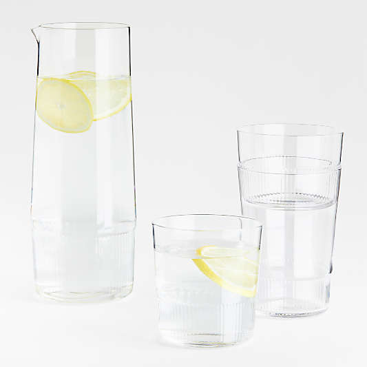 Mid-Ridged Tall Drinking Glass