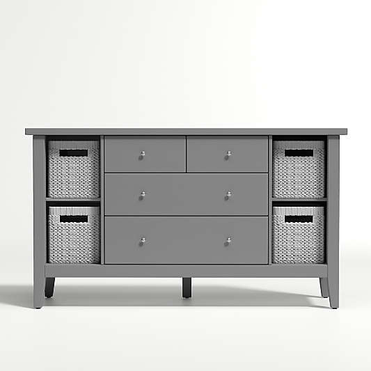 Kids Midway Wide Grey Dresser