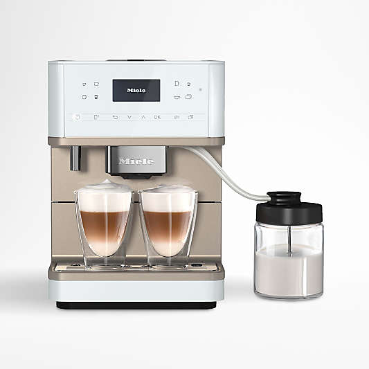 Miele CM6360 Lotus White Countertop Coffee and Espresso Machine with MilkPerfect