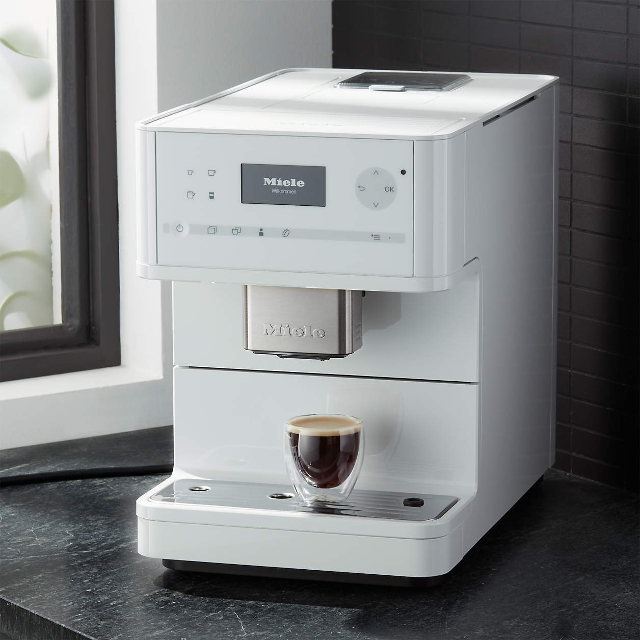 Miele CM6150 White Countertop Coffee Machine Crate & Barrel
