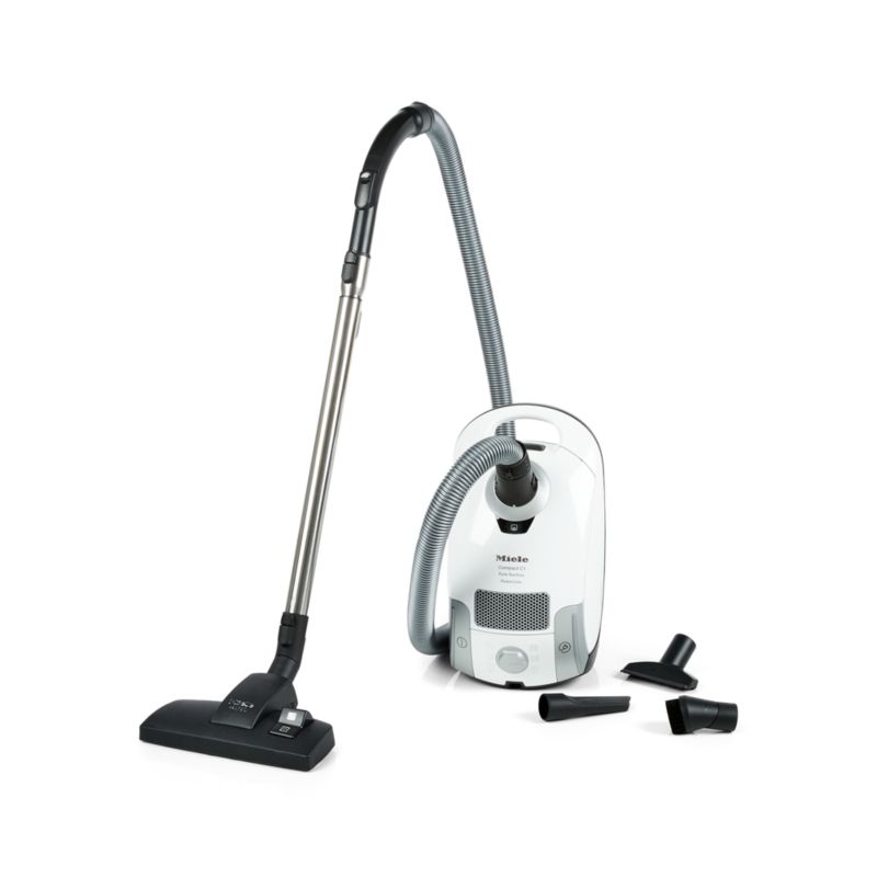 Miele Compact C1 Pure Suction Lotus White Canister Vacuum Cleaner + Reviews Crate & Barrel