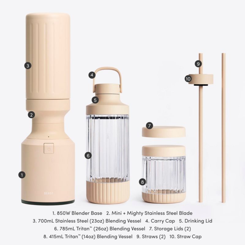 Beast ® Blender Mighty Plus 850 Stainless Steel in Sand - image 2 of 8