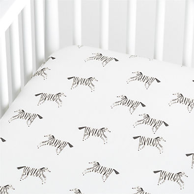 View Mikumi Organic Zebra Baby Crib Fitted Sheet details