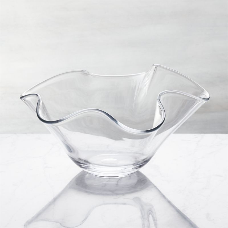 Mila Clear Glass Ruffle 11" Small Bowl - image 0 of 4