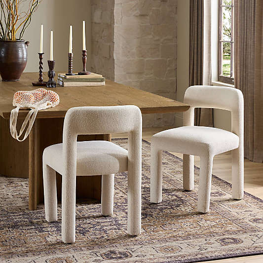 Mila Snow Upholstered Dining Chair