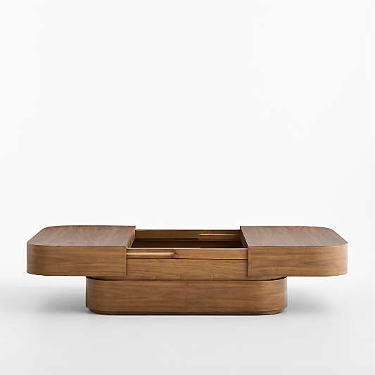 Milano Natural Walnut 48" Storage Coffee Table