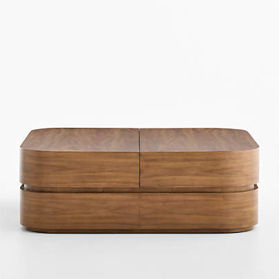 Milano Natural Walnut 48" Storage Coffee Table