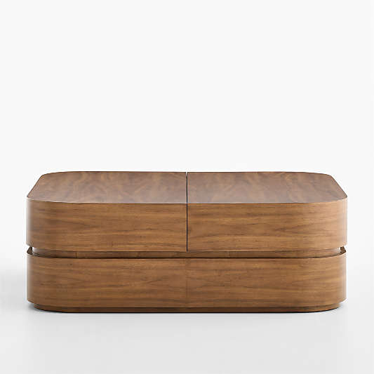 Milano Natural Walnut 48" Storage Coffee Table