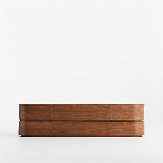Milano 74" Walnut Storage Media Console