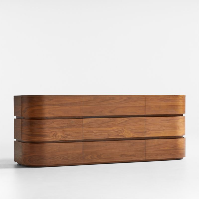 Milano Natural Walnut Wood 9-Drawer Dresser - image 5 of 9