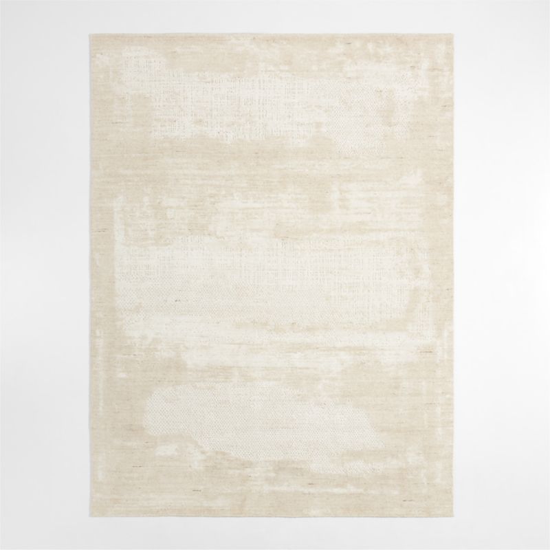 Milano Wool and Viscose Hand-Knotted Beige Area Rug 9'x12' - image 2 of 5