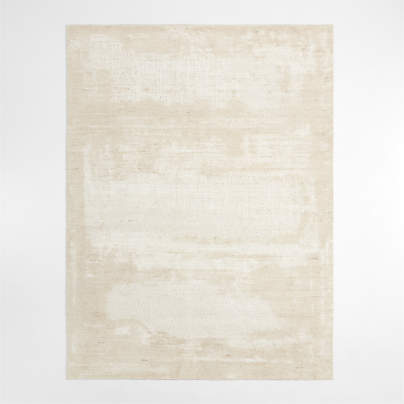 Giverny Wool and Viscose Hand-Knotted Natural Area Rug 6'x9' | Crate ...