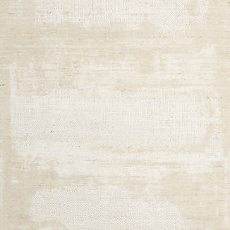Milano Wool and Viscose Hand-Knotted Beige Area Rug 6'x9'