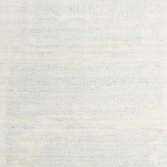 Milano Wool and Viscose Hand-Knotted Blue Area Rug 6'x9'