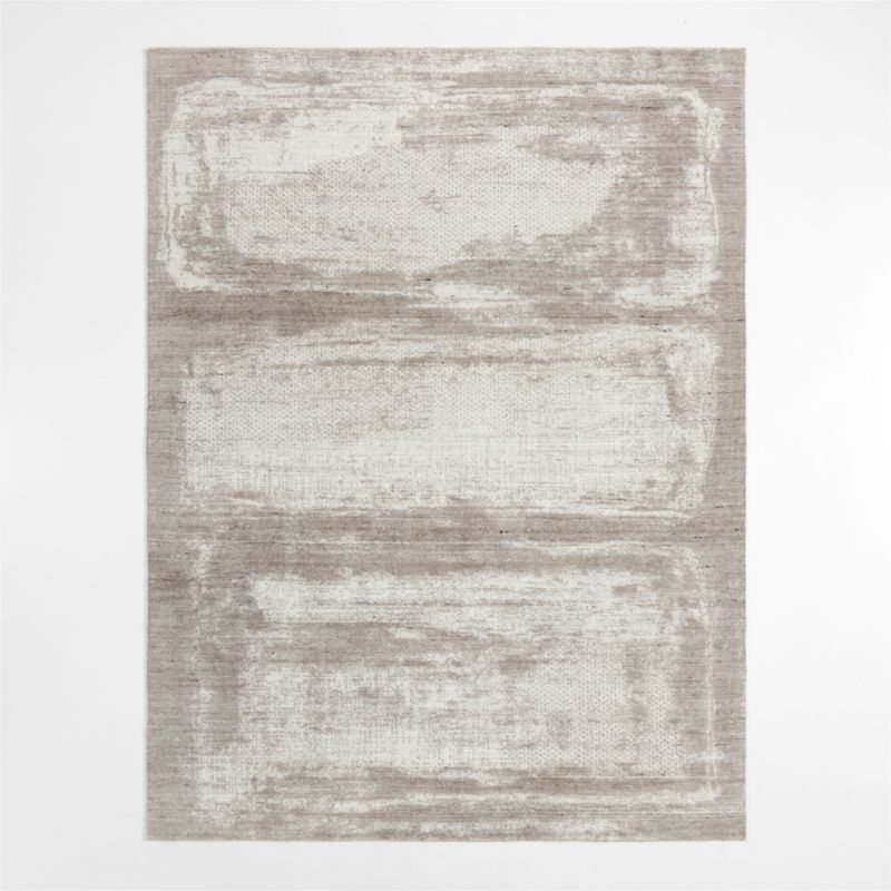 Milano Wool and Viscose Hand-Knotted Brown Area Rug 12'x15' - image 1 of 4