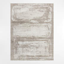 Milano Wool and Viscose Hand-Knotted Brown Area Rug 6'x9' | Crate & Barrel